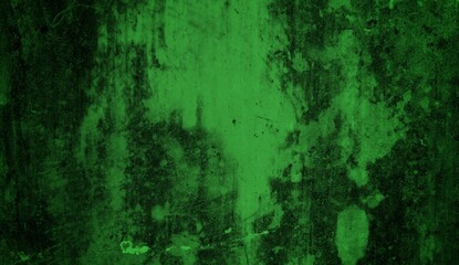 Scraped green background, Green Abstract Background, Green cracked wood background, Green textured paper or concrete wall wide banner background