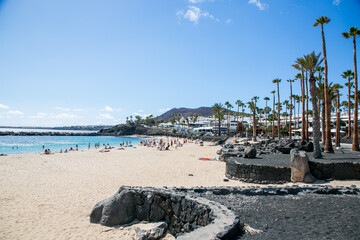 Playa Flamingo near Playa Blanca, Lanzarote, Canary Islands, Spain