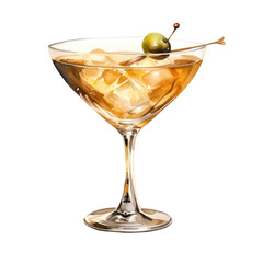 Atomic Cocktail illustration, isolated in a white background