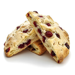 Clipart illustration of cranberry scones on a white background. Suitable for crafting and digital design projects.[A-0002]