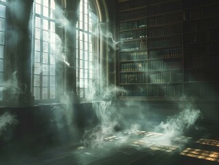 Mystical-Library-Light-Beams.