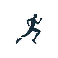 running man sport marathon logo vector illustration template design