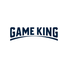 game king text sticker tshirt vector illustration template design