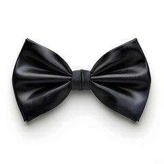 Black bow tie isolated on white background