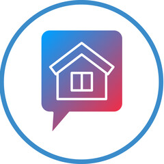 Vector Design House Chat Icon Style