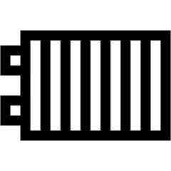 Vector Icon heater, radiator, connected, electronics, home automation