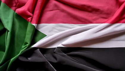 Fabric and Wavy Flag of Sudan