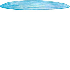 Abstract watercolor shapes transparent background.