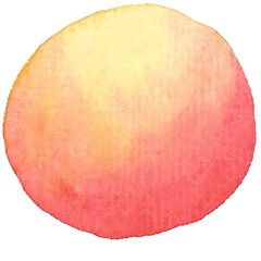 Watercolor sun transparent background.