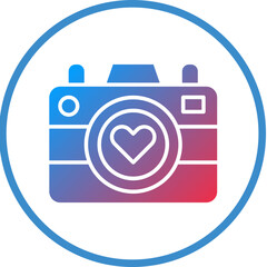 Vector Design Wedding Camera Icon Style