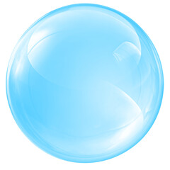 sphere bubble. water drop isolated on white background
