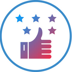 Vector Design Positive Review Icon Style