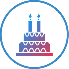 Vector Design Birthday Cake Icon Style