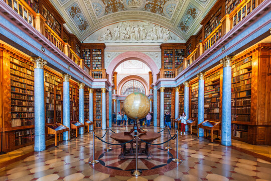The library of the UNESCO world heritage site Benedictine monastery Pannonhalma Archabbey
