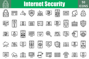 internet Security Icons Set.Web and mobile icons.Vector illustration