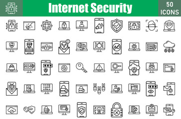 internet Security Icons Set.Web and mobile icons.Vector illustration