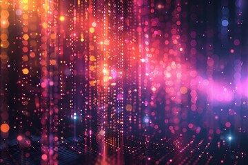 A colorful, abstract background with many small, bright dots