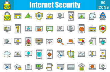 internet Security Icons Set.Web and mobile icons.Vector illustration