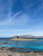 Obraz premium Stintino beach in the north of Sardinia, Italy