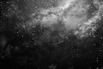Obraz premium Black background with white dust and scratches