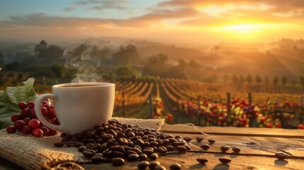 A Cup of Coffee at Sunrise
