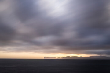 Fototapeta premium Sunset from the old town of Alghero, Sardinia, Italy