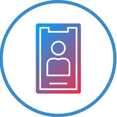 Fototapeta premium Vector Design Mobile Contacts Icon Style