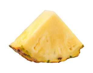 pineapple fruit slices isolated,transparent png, PNG format, cut out.