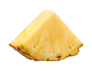 pineapple fruit slices isolated,transparent png, PNG format, cut out.