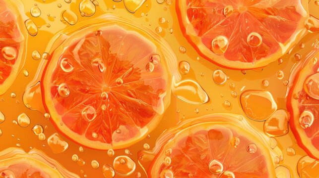 Background of orange fresh slices of citrus fruits - Powered by Adobe