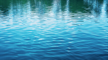clear blue lake water surface with light reflections texture