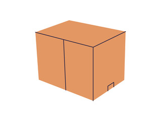 Cardboard box, packed cargo, pile of boxes, goods, parcels pile, many carton packages heap, carton boxes, goods packaged for warehouse storage, cargo shipping or delivery flat vector illustration.