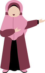 Cute girl presentation illustration 