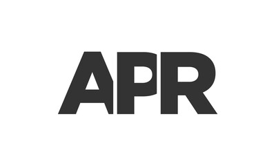 APR logo design template with strong and modern bold text. Initial based vector logotype featuring simple and minimal typography. Trendy company identity.