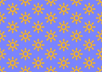 Pattern with sun. Seamless sun. Sun icon. Postcard. Business card