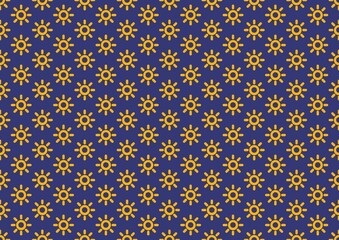 Pattern with sun. Seamless sun. Sun icon. Postcard. Business card