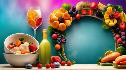 fruits and berries. family menu
