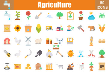 Agriculture Icons Set. Editable Stroke. Pixel Perfect