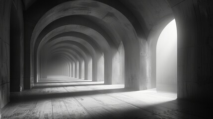 Fototapeta premium The dark, mysterious, and eerie tunnel adds a sense of suspense and intrigue to the image.