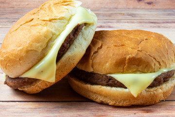 hamburger on a plate