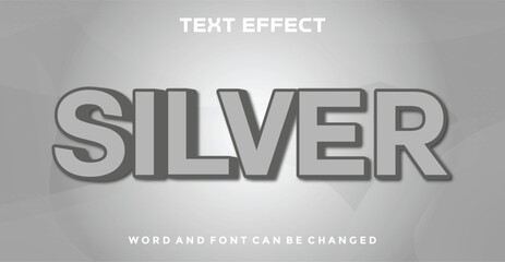 Silver editable text effect