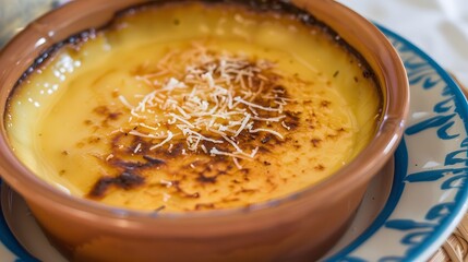 Queijadinha, a baked coconut and cheese dessert