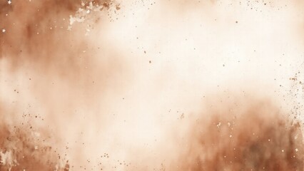 Fototapeta premium Brown background with texture and distressed vintage grunge and watercolor paint stains backdrop illustration
