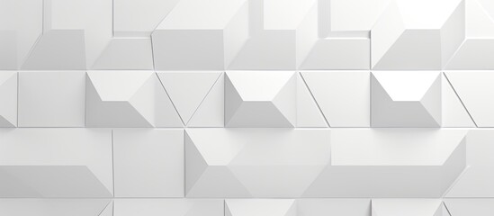 Obraz premium Sleek Geometry: Minimalistic White Background with Stylish Geometric Illustration