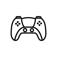 Joystick line icon. Gaming icon. Gamepad icon isolated on white background. Transparent background, minimalist symbol. Vector images