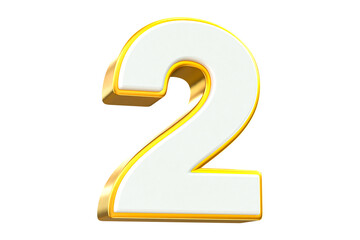 3d sales discount Number 2 Number price tag for discount sale promotion concept by 3d render
