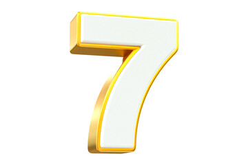 3d sales discount Number 7 Number price tag for discount sale promotion concept by 3d render
