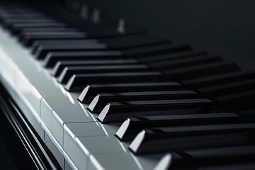 Black and White Keys on a Piano