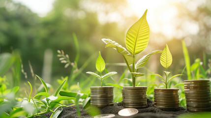 environmentally friendly investment concept, created with generative AI technology