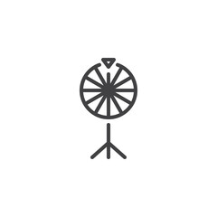 Casino Spinning Wheel line icon
